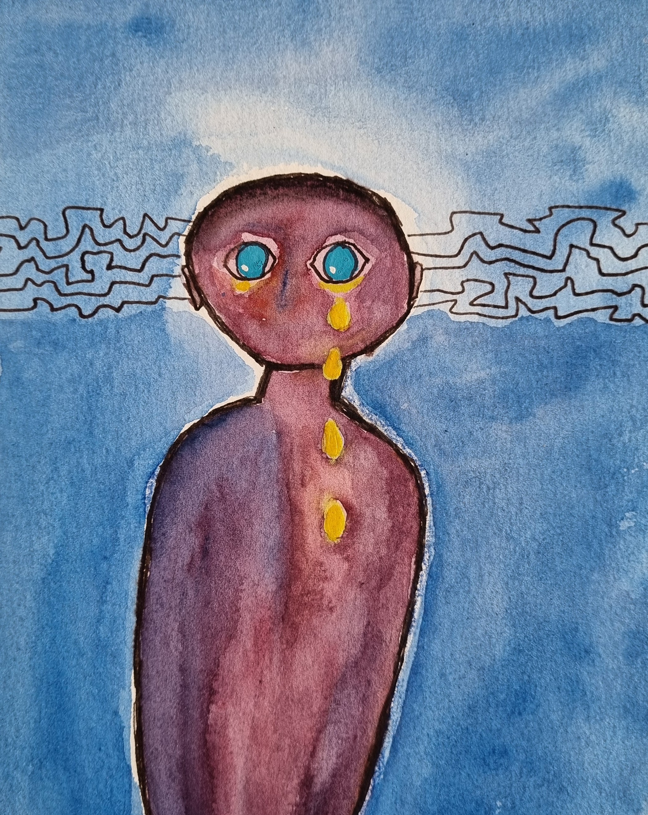 Ligne-art-Sylvie Gambetti-Le pote en pleurs 