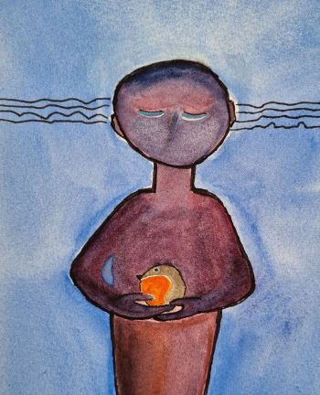 Ligne-art-Sylvie Gambetti-Le pote et l'oiseau sauv 